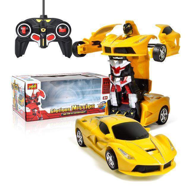 Transforming Robot Car with Remote Control and LED Lighting
