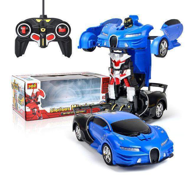 Transforming Robot Car with Remote Control and LED Lighting