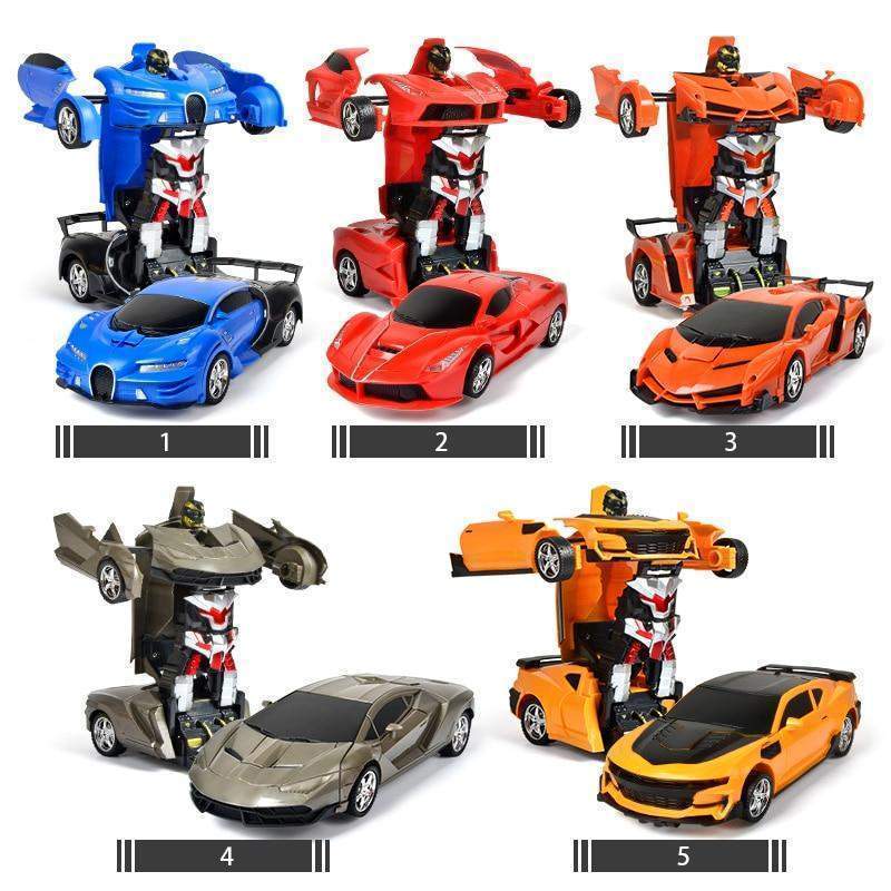 Transforming Robot Car with Remote Control and LED Lighting