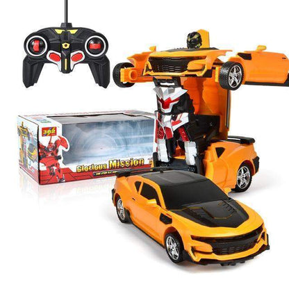 Transforming Robot Car with Remote Control and LED Lighting