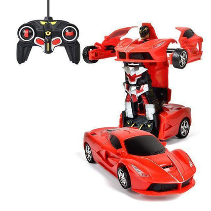 Transforming Robot Car with Remote Control and LED Lighting