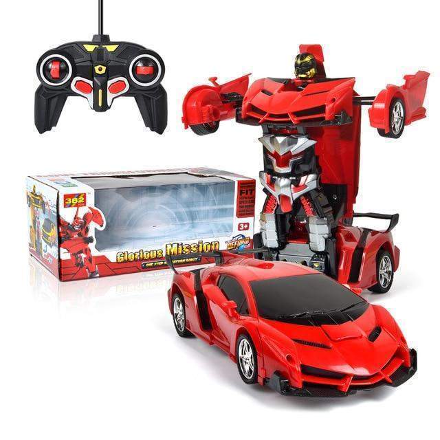 Transforming Robot Car with Remote Control and LED Lighting