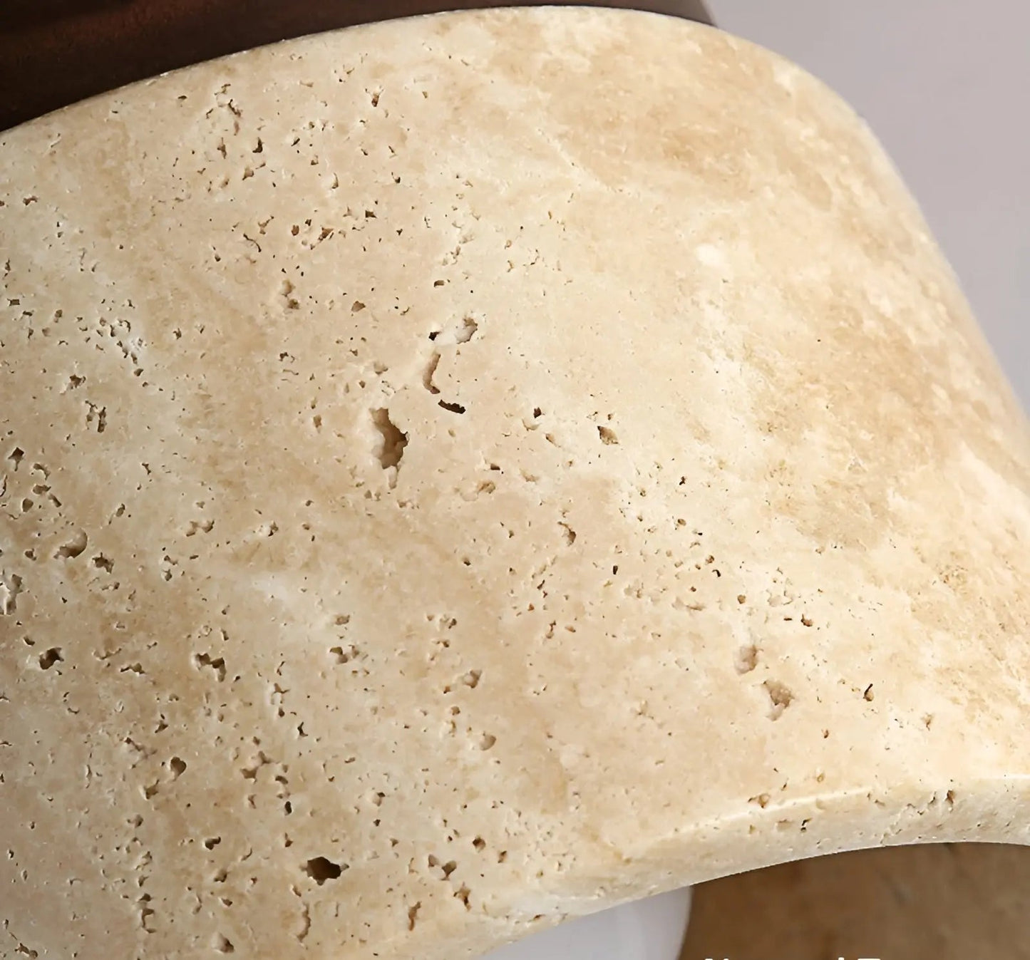 Rustic Travertine Ceiling Light Fixture - TavaGlow Style