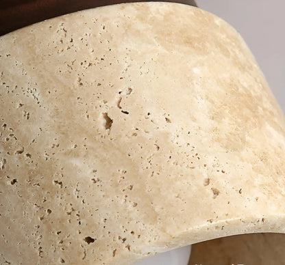 Rustic Travertine Ceiling Light Fixture - TavaGlow Style