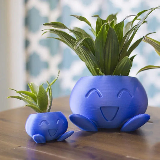 Ceramic Flower Pot with Face Design for Small Plants