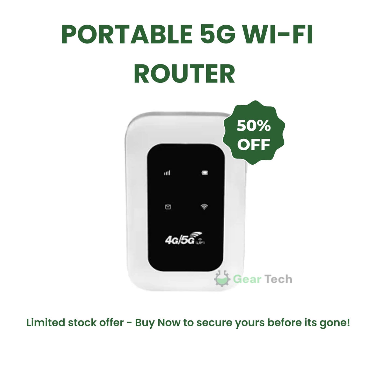 Portable 5G Wi-Fi Router for Secure High-Speed Connections at Home and Travel