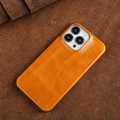 Genuine Oil Wax Leather Case for iPhone with Protective Features