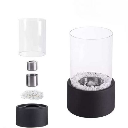 Sleek Indoor Ambient Light Lamp with Decorative Oil Flame