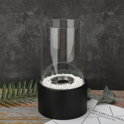 Sleek Indoor Ambient Light Lamp with Decorative Oil Flame
