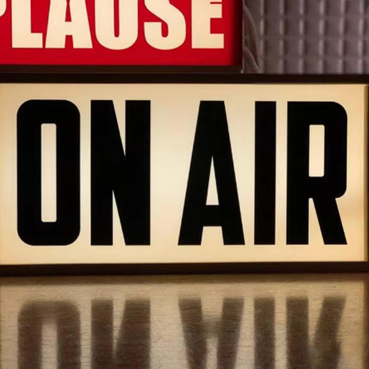 Retro Light Box Table Lamp with On Air Sign