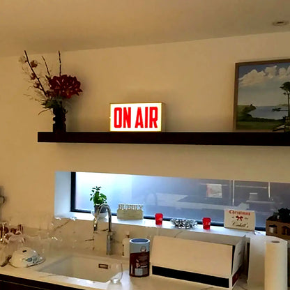 Retro Light Box Table Lamp with On Air Sign