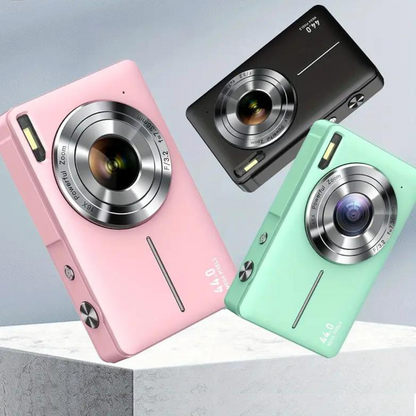 Portable Vintage Digital Camera with HD Display and Retro Style