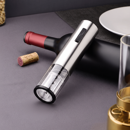 Rechargeable 4-in-1 Electric Wine Opener Set with Foil Cutter, Pourer, and Vacuum Stopper