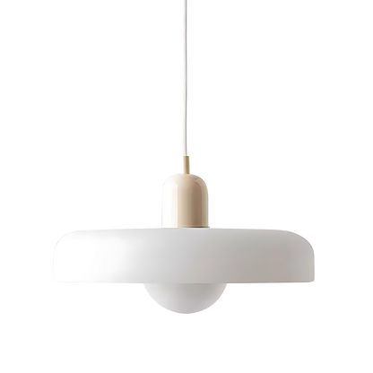 Minimalist Modern Pendant Light - Opal Halo Shade Design