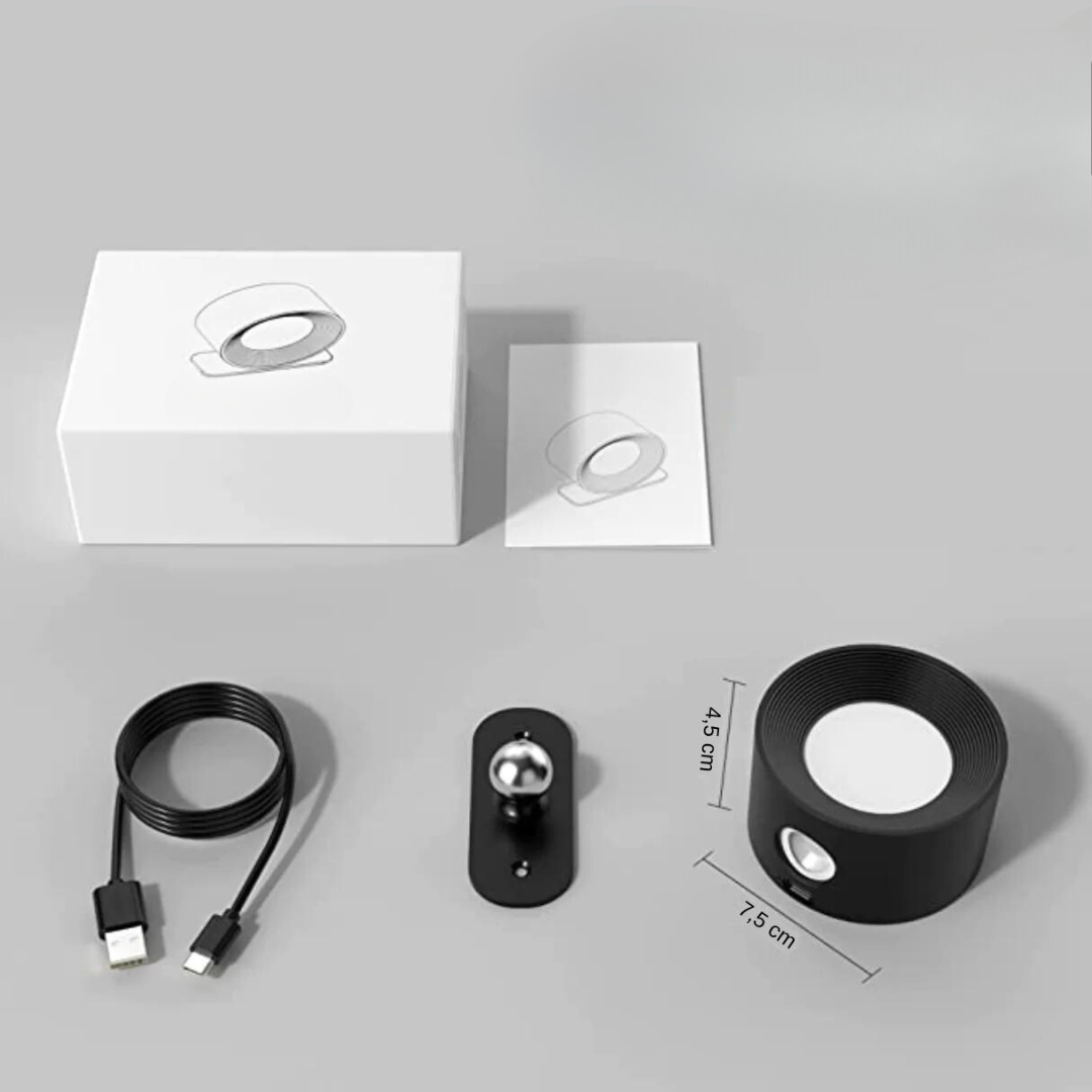 Rechargeable Wireless Wall Lamp – 360° Adjustable Lighting Fixture