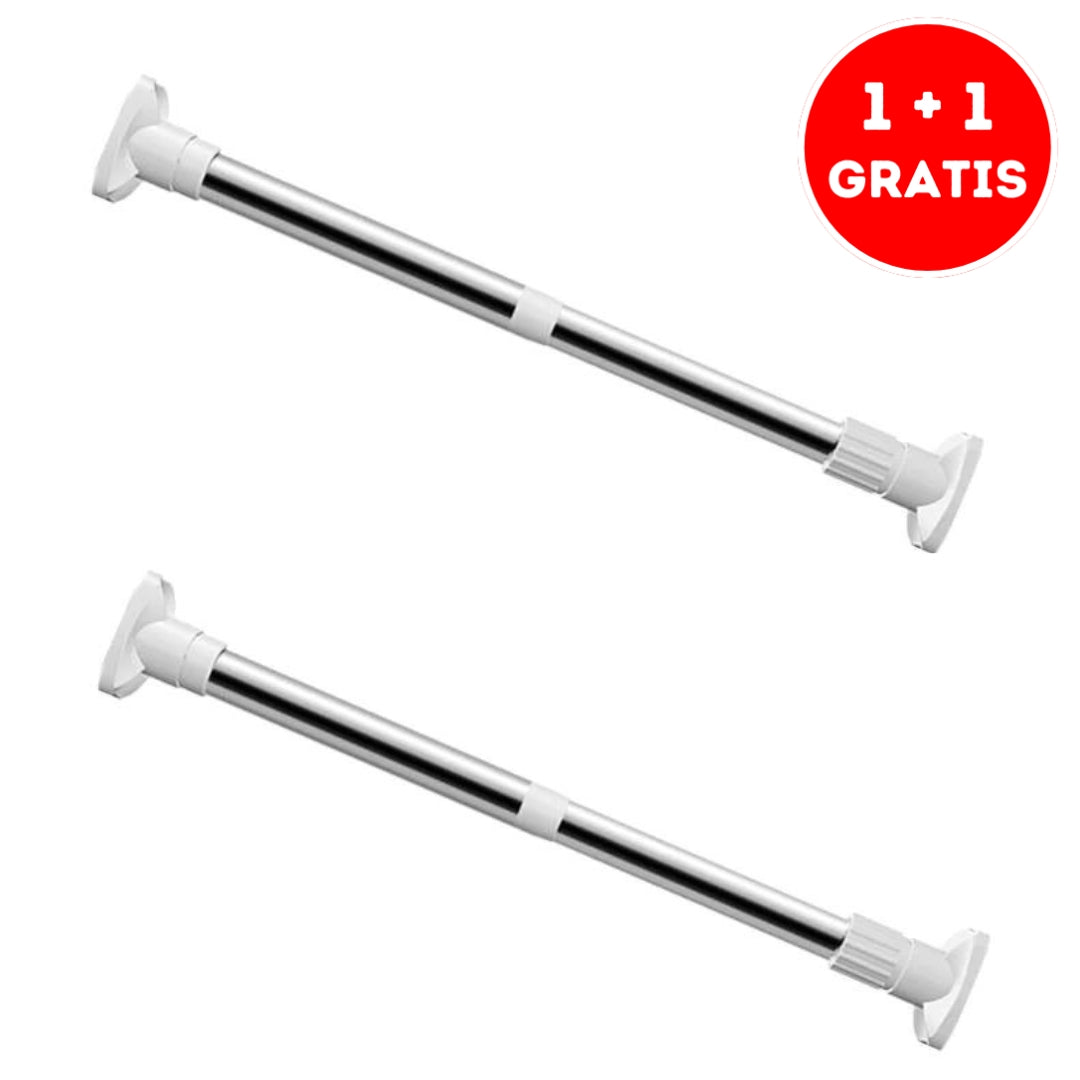 Versatile Hanging Rod for Clothes and Curtains Anywhere
