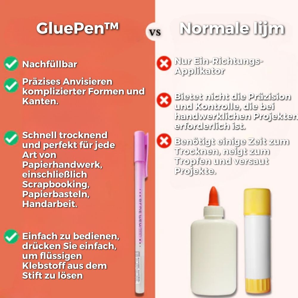 Precision Glue Pen | Refillable & Drip-Free | Ballpoint Tip for Clean Crafting | Buy 3 Get 3 Free