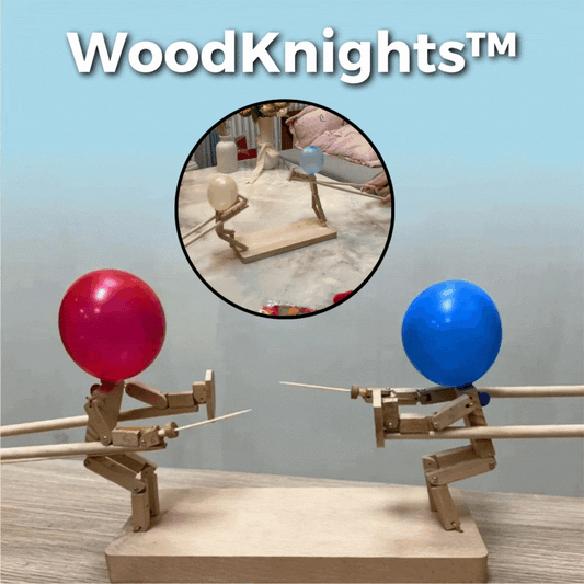 Bamboo Balloon Battle Game | Handmade Wooden Skill Challenge | Includes 100 Balloons – Perfect for Family, Friends & Parties