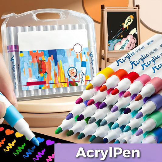 24-Color Acrylic Marker Set – Complete Collection with 50% Discount