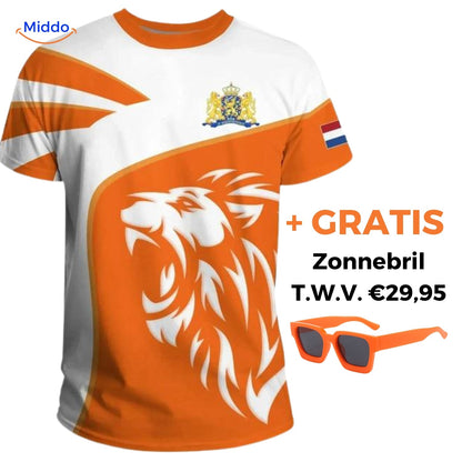 Support the Netherlands with Stylish Orange Fan T-Shirt + Free Sunglasses Worth $29.95