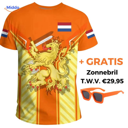 Support the Netherlands with Stylish Orange Fan T-Shirt + Free Sunglasses Worth $29.95