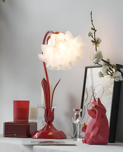 Decorative Table Lamp with Floral Design – Antique-Style for Bedroom & Living Room