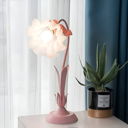 Decorative Table Lamp with Floral Design – Antique-Style for Bedroom & Living Room