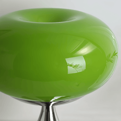 Curvy Glass Table Lamp in Macaron Style with LED Light