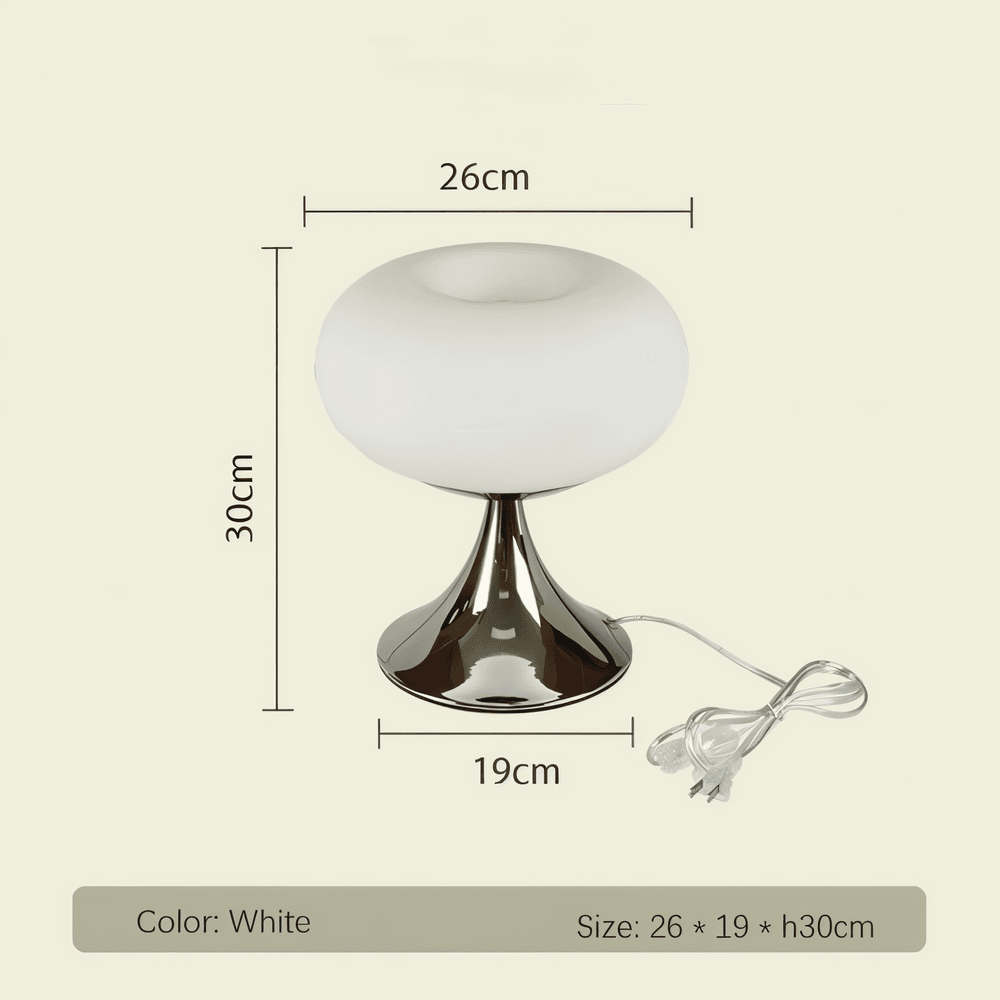 Curvy Glass Table Lamp in Macaron Style with LED Light