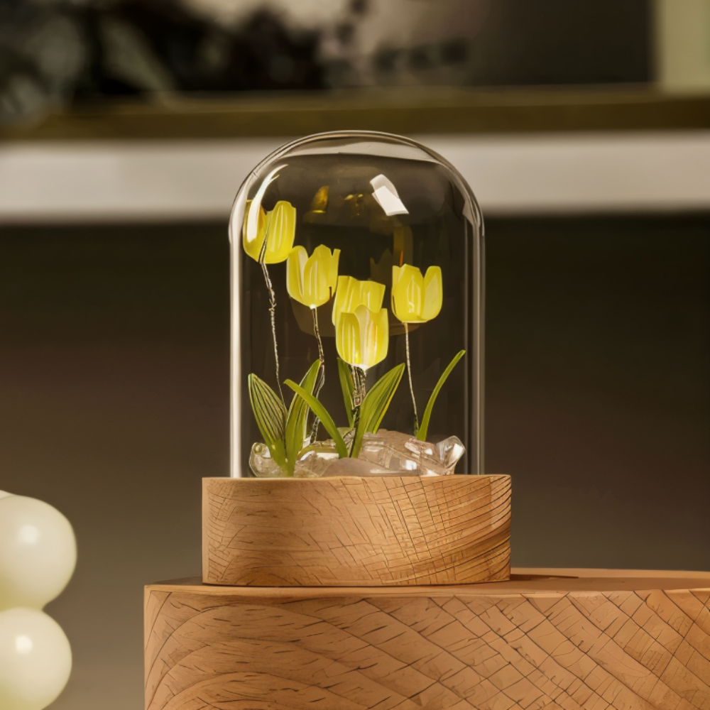 LED Table Lamp in Tulip Shape – DIY Floral Night Light
