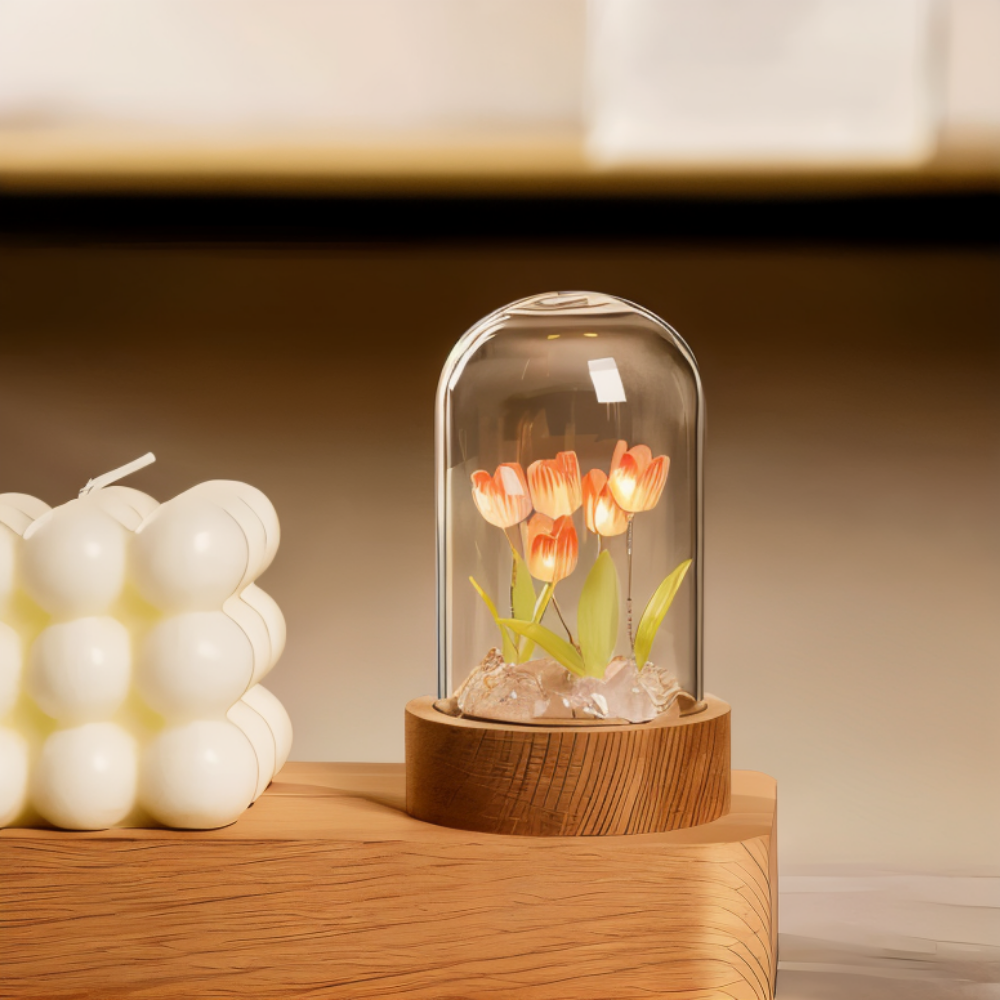 LED Table Lamp in Tulip Shape – DIY Floral Night Light