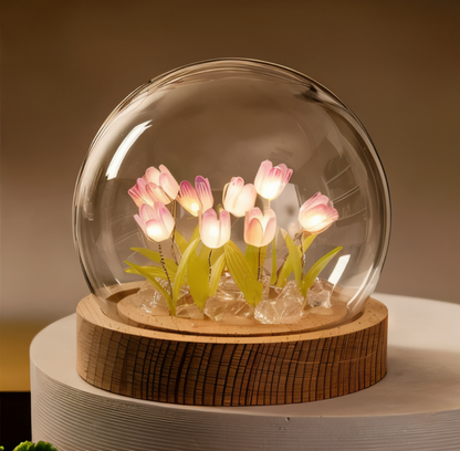 LED Table Lamp in Tulip Shape – DIY Floral Night Light