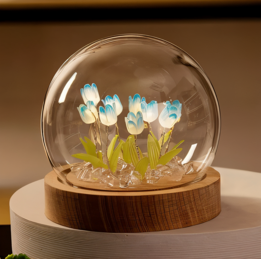 LED Table Lamp in Tulip Shape – DIY Floral Night Light