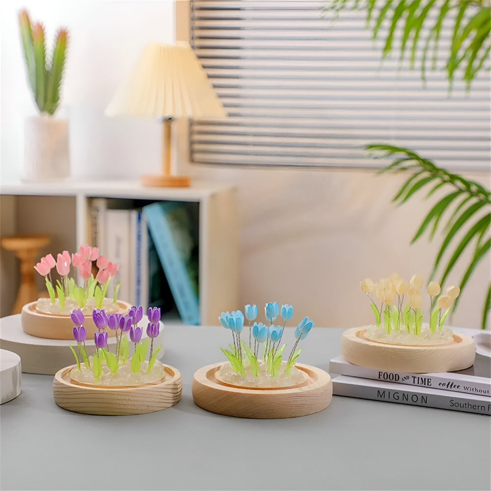 LED Table Lamp in Tulip Shape – DIY Floral Night Light