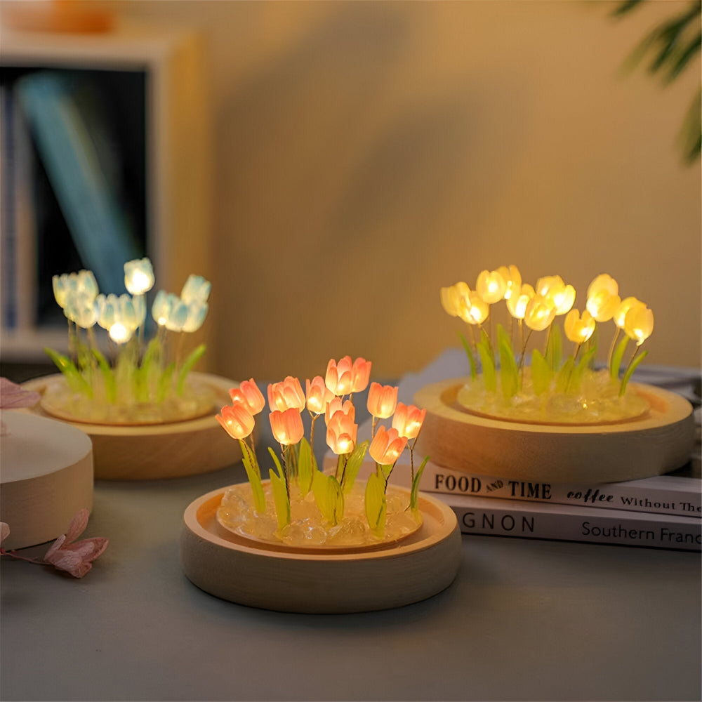 LED Table Lamp in Tulip Shape – DIY Floral Night Light
