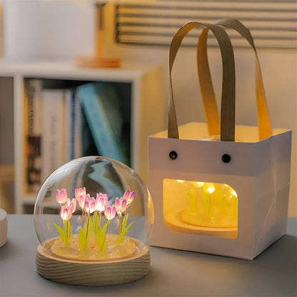 LED Table Lamp in Tulip Shape – DIY Floral Night Light