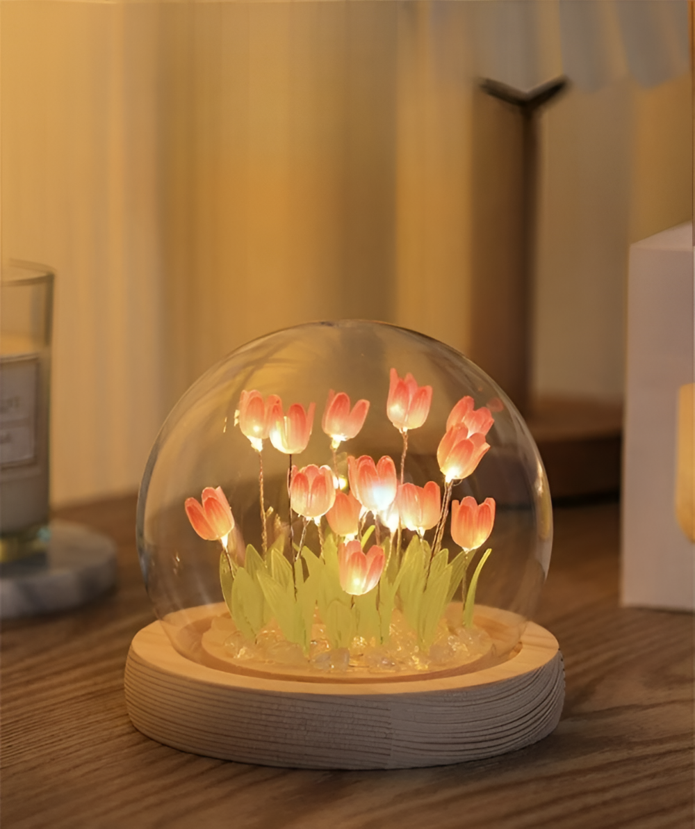 LED Table Lamp in Tulip Shape – DIY Floral Night Light