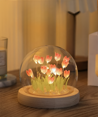 LED Table Lamp in Tulip Shape – DIY Floral Night Light
