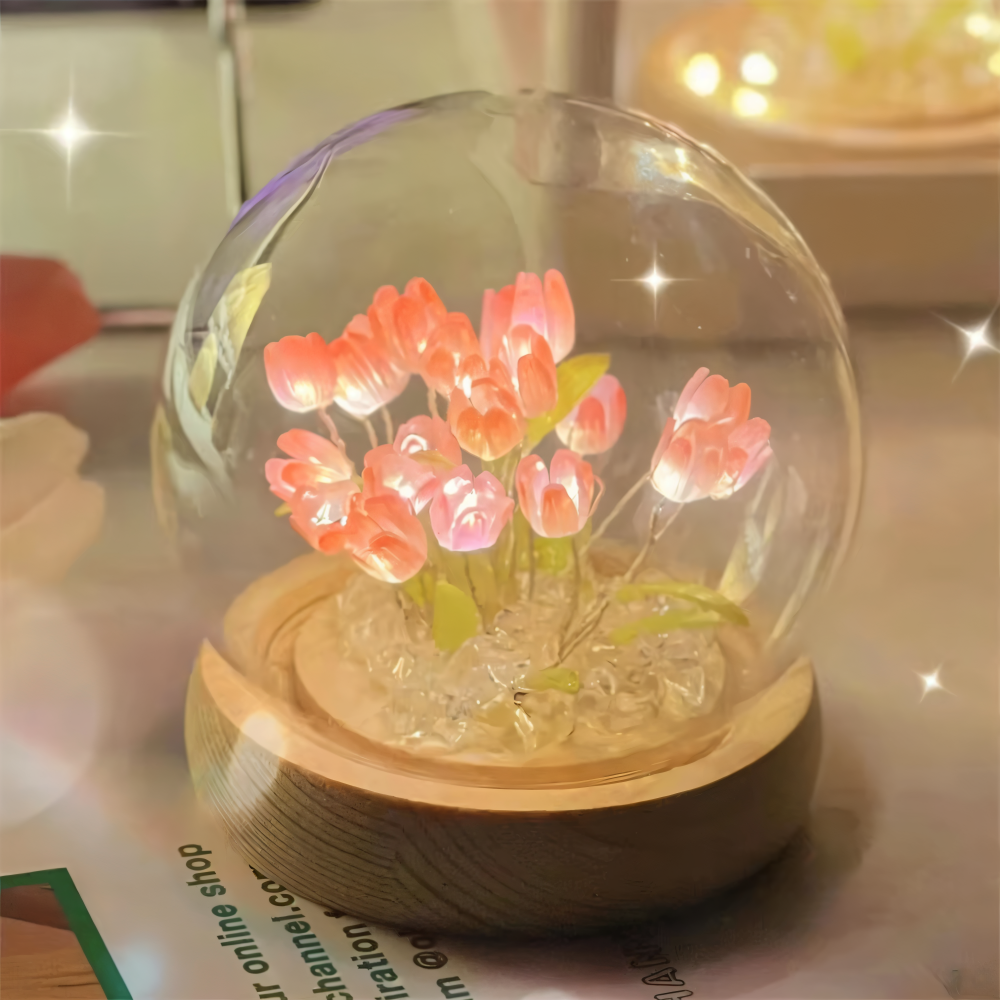 LED Table Lamp in Tulip Shape – DIY Floral Night Light