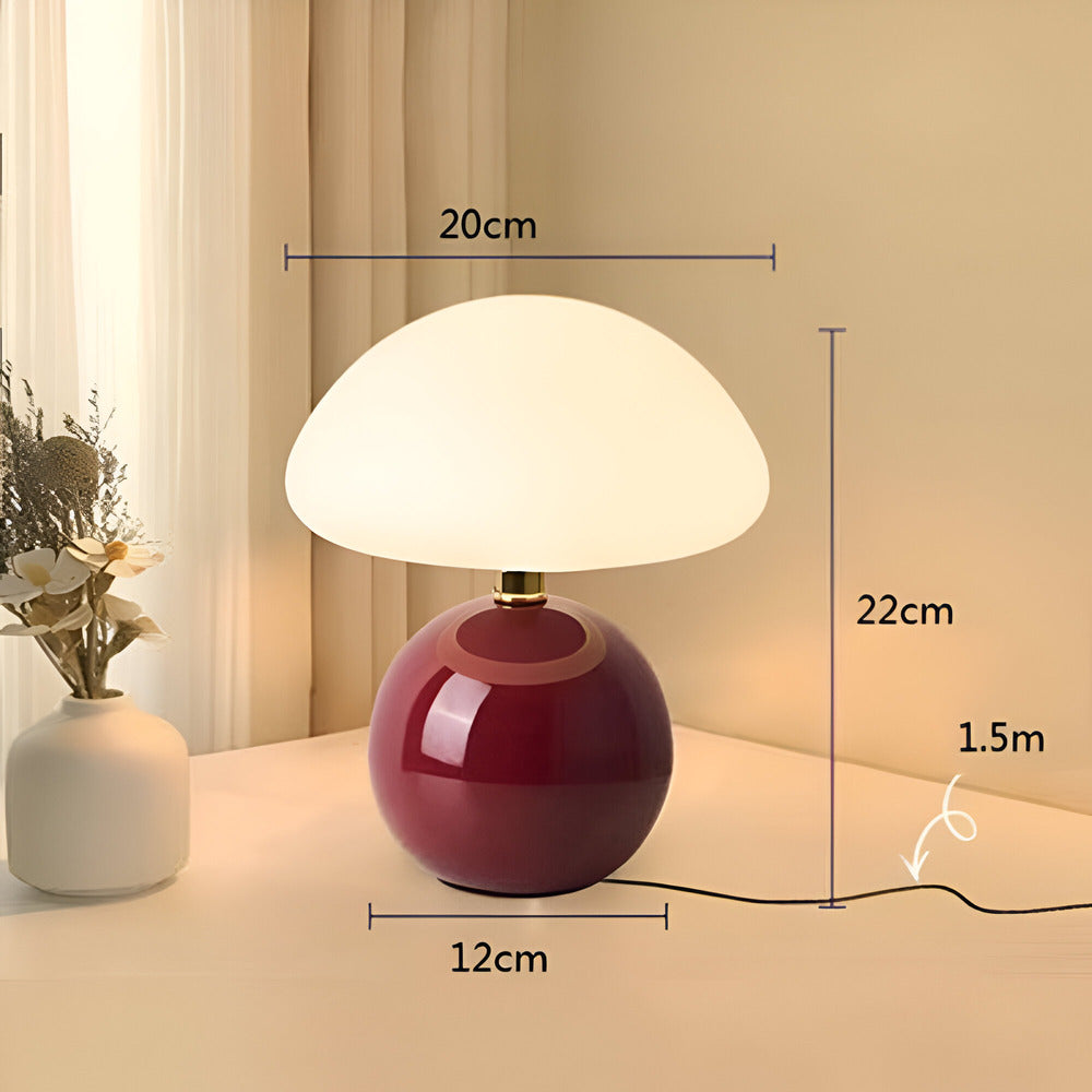 Mushroom LED Table Lamp with Adjustable 3-Color Mood Lighting for Contemporary Spaces