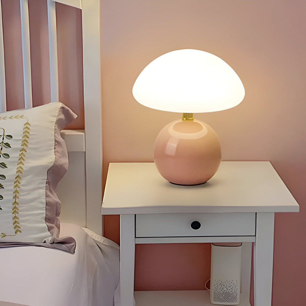 Mushroom LED Table Lamp with Adjustable 3-Color Mood Lighting for Contemporary Spaces