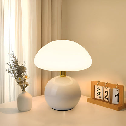Mushroom LED Table Lamp with Adjustable 3-Color Mood Lighting for Contemporary Spaces