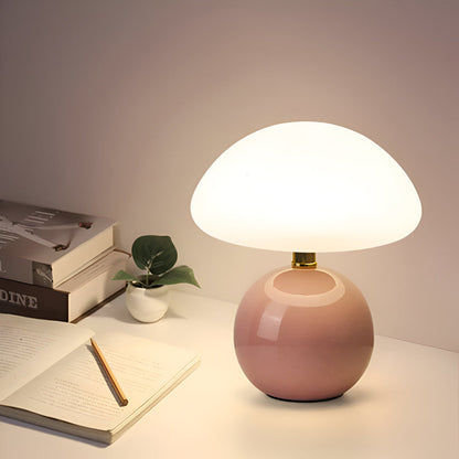 Mushroom LED Table Lamp with Adjustable 3-Color Mood Lighting for Contemporary Spaces
