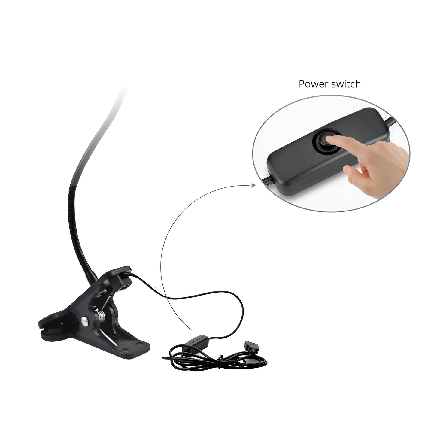 Flexible USB Desk Lamp with 360° Rotation for Reading and Studying