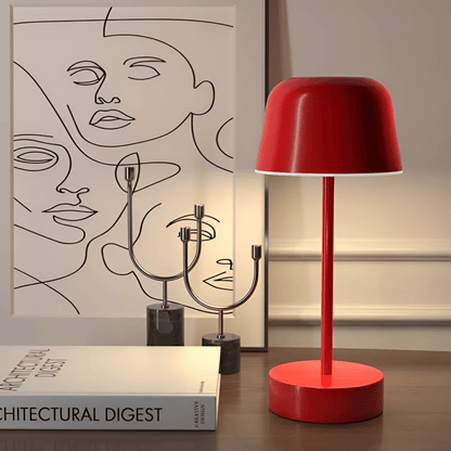Wireless USB Rechargeable Table Lamp with Colorful Retro Design