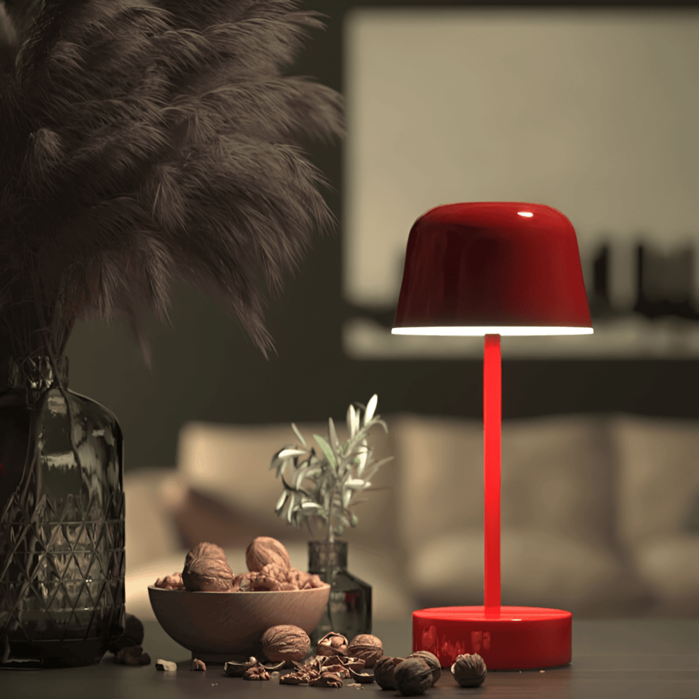 Wireless USB Rechargeable Table Lamp with Colorful Retro Design
