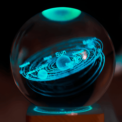 LED Crystal Ball Night Light – Galaxy Themed Home Decor for Meditation