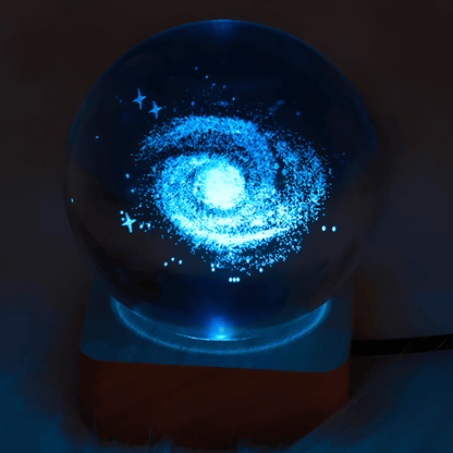LED Crystal Ball Night Light – Galaxy Themed Home Decor for Meditation