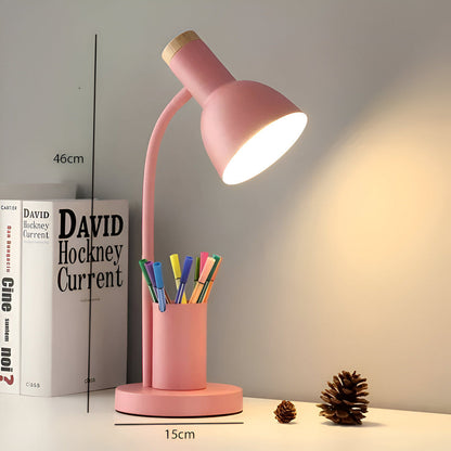 Desk Lamp with LED Lighting and Pen Holder – Eye-Caring Table Light