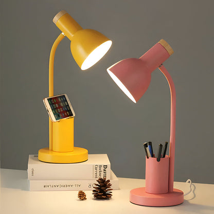 Desk Lamp with LED Lighting and Pen Holder – Eye-Caring Table Light